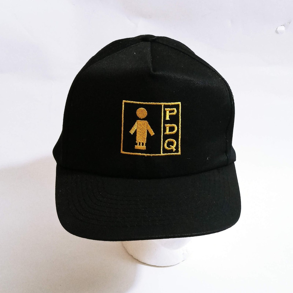 Vtg PDQ Cooper Tools Snapback Baseball Black Gold Toppers (hb2)